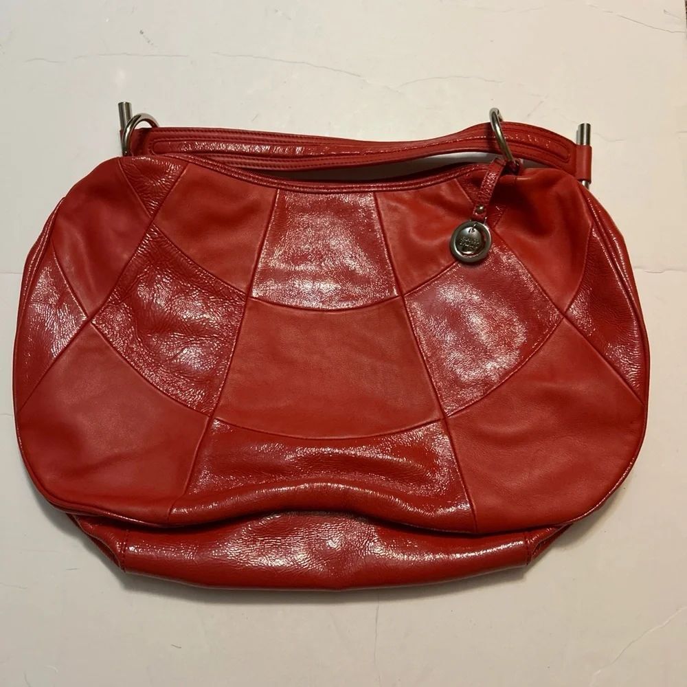 Franco Sarto red leather shoulder bag